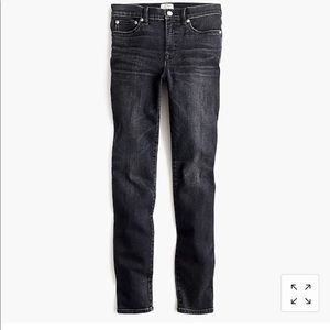 J Crew 9 inch high rise toothpick charcoal jeans